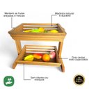 Ver imagem 6 de Fruteira e Estante com 2 Cestos de Madeira Maciça Maju