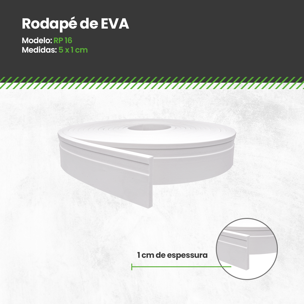 Rodapé Eva Autocolante Flexível 5cm - 15 Metros Ref Rp16 - 4