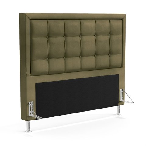Cabeceira Taurus 160 para Cama Queen N-029 Veludo Capuccino Aradecor