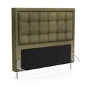 Ver imagem 1 de Cabeceira Taurus 160 para Cama Queen N-029 Veludo Capuccino Aradecor