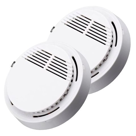 Detector de Fumaça Fogo Incendio Alarme 85db Kit 2 Unidades Sensor Fotoeletrico Casa Residencial com