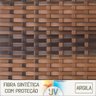 Jogo Mesa Fortaleza Tampo Tramado 85cm e 3 Cadeiras de Area Maresia, Aluminio Polido e Fibra - Argil - 6