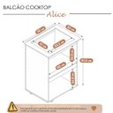 Ver imagem 7 de Balcão Cooktop com Abertura para 4 Bocas com Espaço para Micro-Ondas