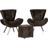 Conjunto Capri Sofa 3 Lugares 2 Poltronas Riad e Puff Finezzi - 2