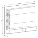 Ver imagem 2 de Painel de Tv Roma Nature de Mdf Suspenso para Sala com Nichos