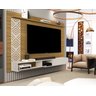 Painel de Tv Roma Nature de Mdf Suspenso para Sala com Nichos - 1