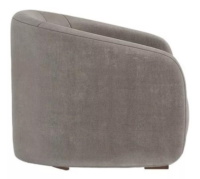 Poltrona Decorativa Julia Suede Cappuccino - Lm Decor - 3