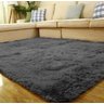 Tapete Sala Peludo Grande Luxo 2,00 x 2,80 Mt - Cinza-Escuro - Liso - 1