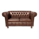 Ver imagem 1 de Sofá 2 Lugares Namoradeira Chesterfield Duque - Marrom