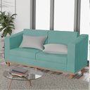 Ver imagem 2 de Sofá 2 Lugares Europa Suede Azul Tiffany AM Decor