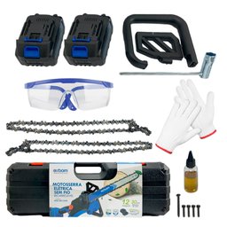 Motossera Elétrica Portátil Brushless 48v [12 Polegadas] 2 Baterias 20000mah +acessórios e Maleta - 3