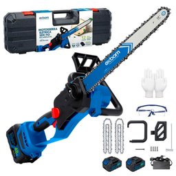 Motossera Elétrica Portátil Brushless 48v [12 Polegadas] 2 Baterias 20000mah +acessórios e Maleta - 2