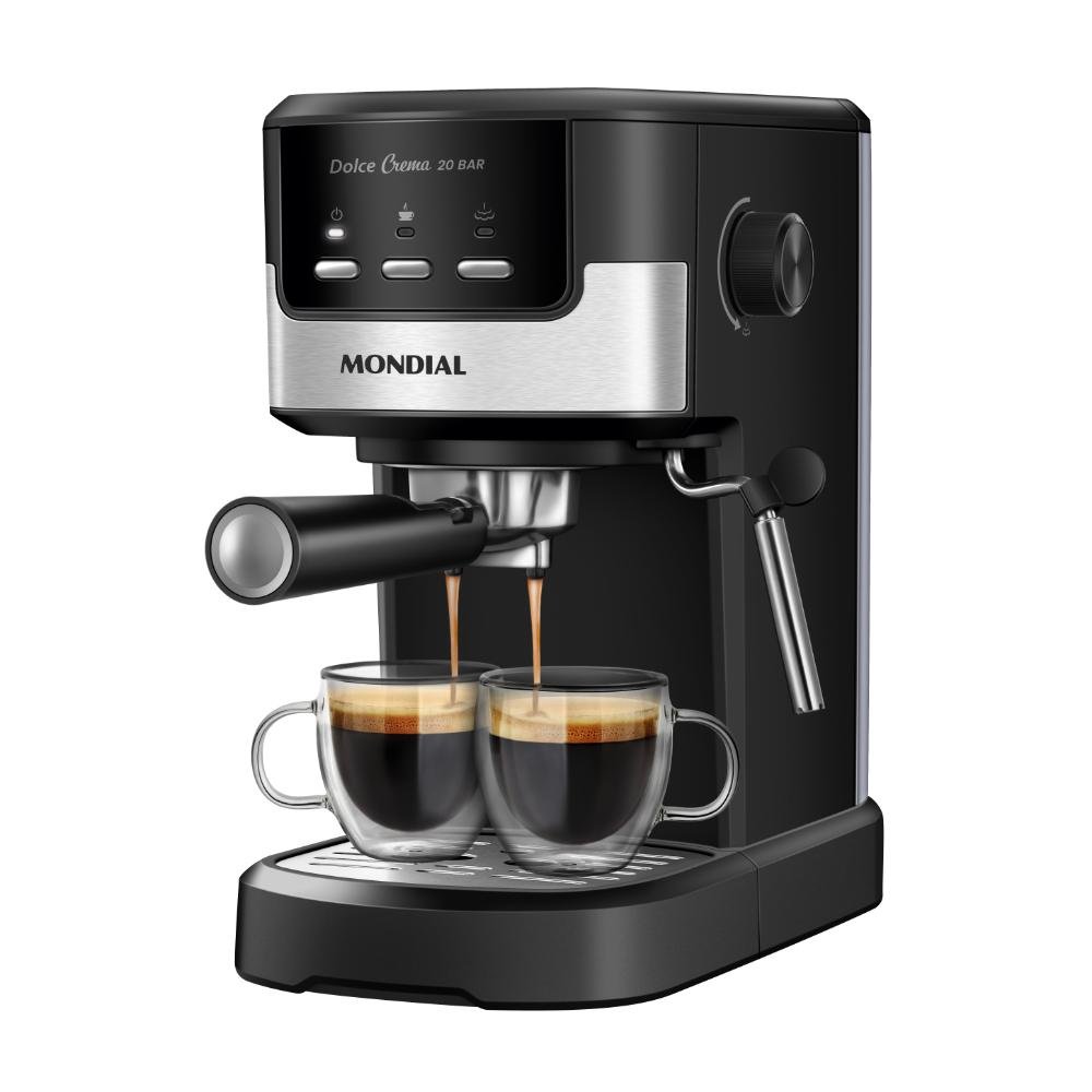 Cafeteira Mondial Expresso Dolce Crema 20 Bar C-20-ec 1200w Preto/inox 127v