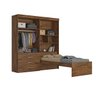 Guarda-Roupa Solteiro 4 Portas com Cama Baú Lyon e Mesa Retrátil Móveis Europa - 2