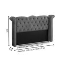 Ver imagem 3 de Cabeceira de Cama Box Madeira Estofada Luxo Casal Lunna:cinza