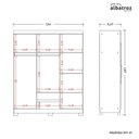 Ver imagem 6 de Guarda Roupa Solteiro Olímpia 6 Portas 2 Gavetas Cinamomo/sálvia - Móveis Albatroz