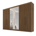 Ver imagem 2 de Guarda Roupa Casal 6 Portas com 4 Portas Ripadas Potente com Espelho - Móveis Europa