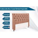 Ver imagem 2 de Painel de Cama Box Estofada Casal Imperatriz Plus Suede Marrom Taupe - Simbal