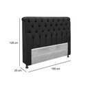 Ver imagem 3 de Painel de Cama Box Estofada Casal Imperatriz Plus Suede Marrom Taupe - Simbal