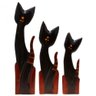 Trio de Gatos Decoração Feito de Madeira 30/40/50 CM - 3