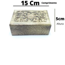 Caixinha de Madeira Indiana 15 cm Floral - 3