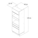 Ver imagem 3 de Paneleiro Torre Quente 3 Portas 1 Gaveta com Modulado Slim Decibal
