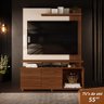Painel Home Theater TV até 55 Pol, 1,36m Lugo DJ Móveis - Marroquim / Off White - 2