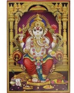 Painel De Ganesha Com Moldura
