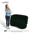 Ver mais imagens de Kit 2 Poltronas e 1 Namoradeira Aisha Orgânica Veludo Verde Escuro - Desk Design