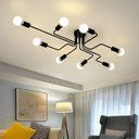 Ver imagem 3 de Lustre Pendente Sputnik Moderno Aranha 8 Braços Retrô Preto Sala Quarto Cozinha Área Gourmet Inl66