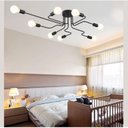 Ver imagem 4 de Lustre Pendente Sputnik Moderno Aranha 8 Braços Retrô Preto Sala Quarto Cozinha Área Gourmet Inl66