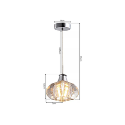Lustre Pendente de Vidro Delicado Luxo para Bancada Quarto Cabeceira Escritório Lavabo Inl63 - 8