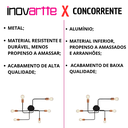 Ver imagem 2 de Lustre Pendente Sputnik Moderno Aranha 6 Braços Retrô Preto Cobre Sala Quarto Cozinha Inl67