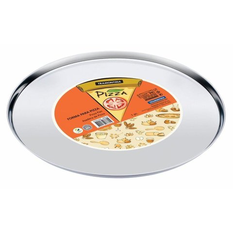 Forma para Pizza Tramontina em Aço Inox 40 Cm Tramontina