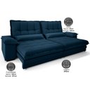 Ver imagem 3 de Sofá Bergamo 2,90m Assento Retrátil e Reclinável Velosuede Petróleo - Netsofás