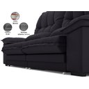 Ver imagem 5 de Sofá Bergamo 2,90m Assento Retrátil e Reclinável Velosuede Preto - Netsofás