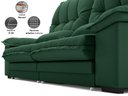 Ver imagem 5 de Sofá Bergamo 2,30m Assento Retrátil e Reclinável Velosuede Verde - Netsofás
