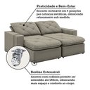 Ver mais imagens de Sofá Retrátil e Reclinável 3 Lugares Bipartido 250cm Veraguas Yescasa