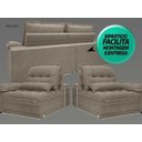 Ver imagem 7 de Sofá Bergamo 2,50M Assento Retrátil e Reclinável Velosuede Capuccino - NetSofás