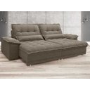 Ver imagem 2 de Sofá Bergamo 2,50M Assento Retrátil e Reclinável Velosuede Capuccino - NetSofás