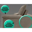 Ver imagem 6 de Sofá Bergamo 2,50M Assento Retrátil e Reclinável Velosuede Capuccino - NetSofás