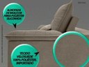 Ver imagem 6 de Sofá Bergamo 2,50M Assento Retrátil e Reclinável Velosuede Capuccino - NetSofás