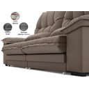 Ver imagem 5 de Sofá Bergamo 2,90m Assento Retrátil e Reclinável Velosuede Marrom - Netsofás