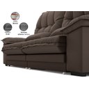 Ver imagem 5 de Sofá Bergamo 2,90m Assento Retrátil e Reclinável Velosuede Chocolate - Netsofás