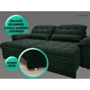 Ver mais imagens de Sofá Bergamo 2,50M Assento Retrátil e Reclinável Velosuede Verde - NetSofás