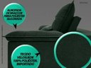 Ver imagem 6 de Sofá Bergamo 2,50M Assento Retrátil e Reclinável Velosuede Verde - NetSofás