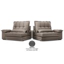 Ver imagem 7 de Sofá Bergamo 2,30m Assento Retrátil e Reclinável Velosuede Capuccino - Netsofás