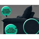 Ver mais imagens de Sofá Bergamo 2,30M Assento Retrátil e Reclinável Velosuede Petróleo - NetSofás