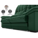 Ver imagem 5 de Sofá Bergamo 2,10m Assento Retrátil e Reclinável Velosuede Verde - Netsofás