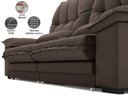 Ver imagem 5 de Sofá Bergamo 2,30m Assento Retrátil e Reclinável Velosuede Chocolate - Netsofás